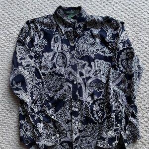 Ralph Lauren button down cotton blouse